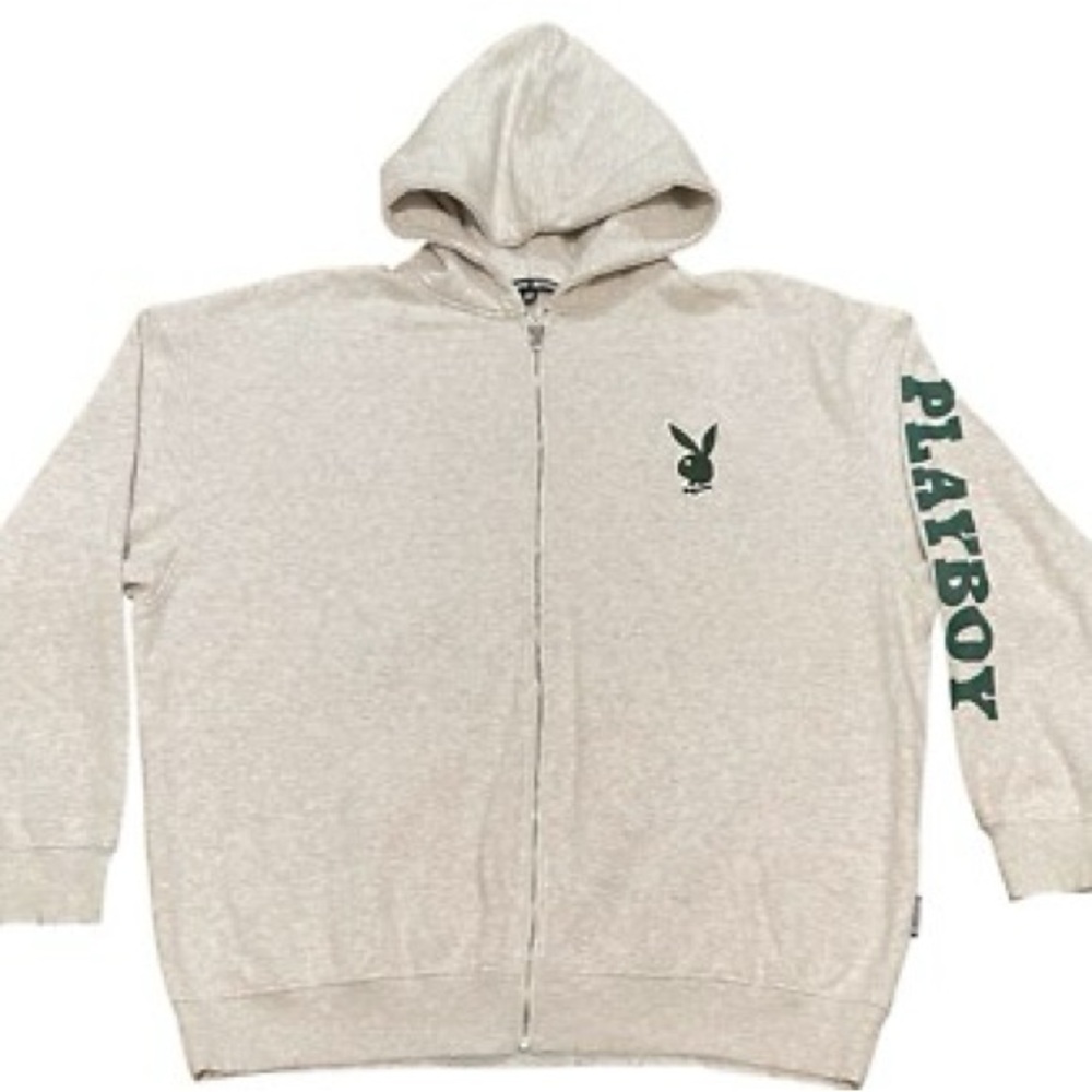 Playboy x Misguided Fleece zip up sweatshirt